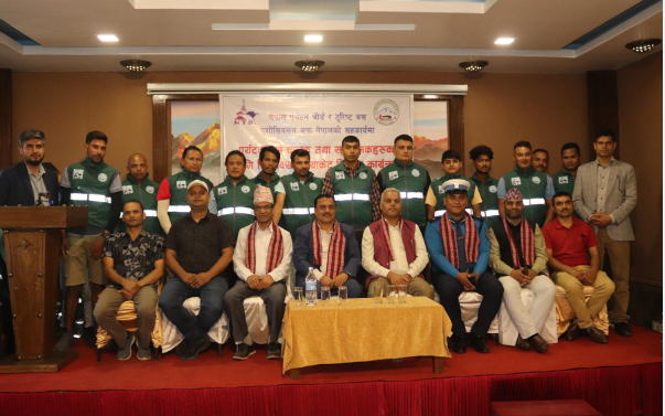Nepal Tourism Board and TBAN Distribute Reflective Jackets to Tourist Vehicle Drivers