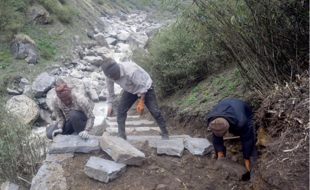 Construction of Icefall Trail Underway in Kachuwa Odhar, Myagdi