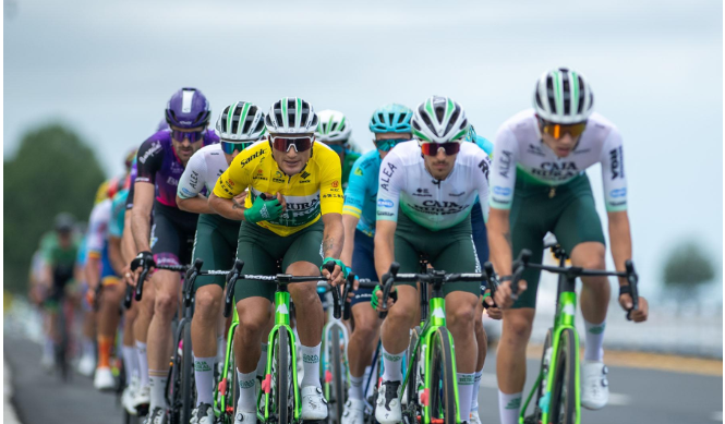 Cyclists Race through Stage 5 of 23rd Tour of Qinghai Lake
