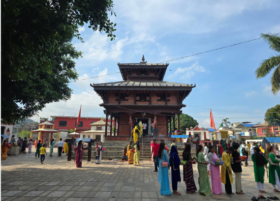 Devotees Flock to Ambikeshwari Temple in Ghorahi on Shrawan Sankranti