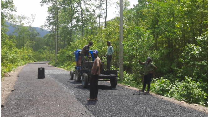 Upgrading of Road to Purundhara Waterfall in Dang Begins
