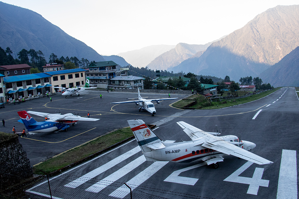 Record Influx of Tourists in Khumbu as Lukla Sees 194 Flights in a Single Day