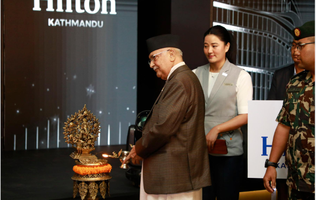 Prime Minister KP Sharma Oli Inaugurates Hilton Hotel in Kathmandu, Anticipates Boost in Tourism