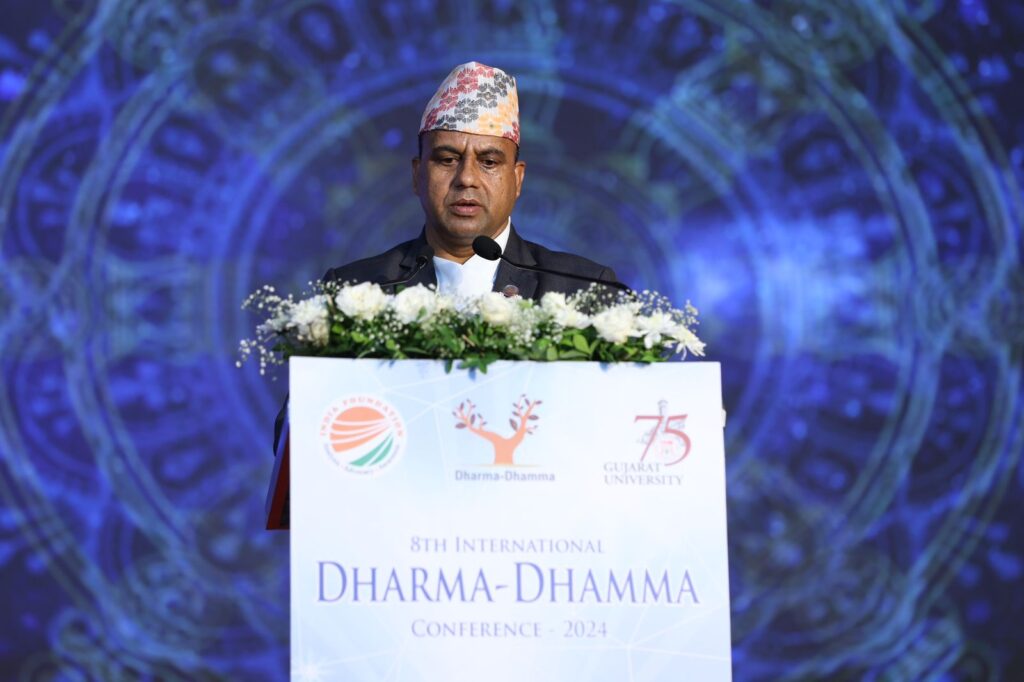 Minister Pandey Promotes Nepal’s Spiritual Heritage at Gujarat Conference