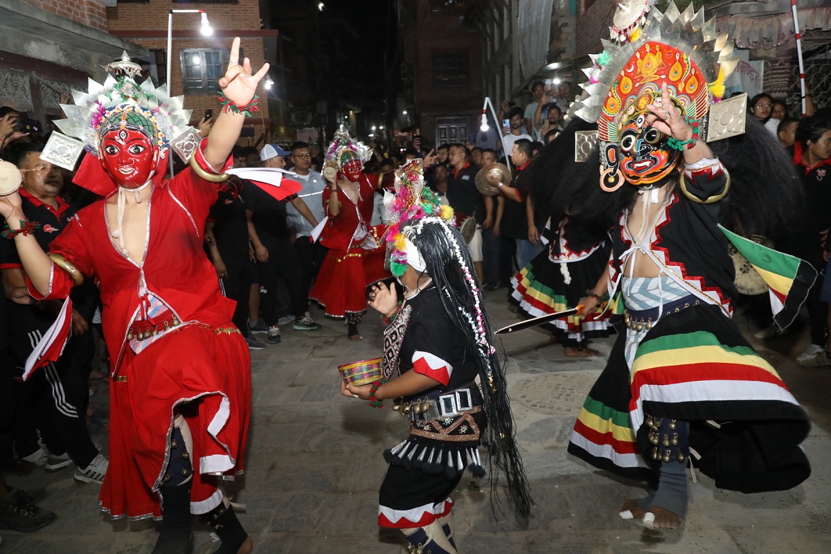 Completion of Traditional Bhairav, Mahakali, and Nilbarahi Dance Rituals in Madhyapur Thimi