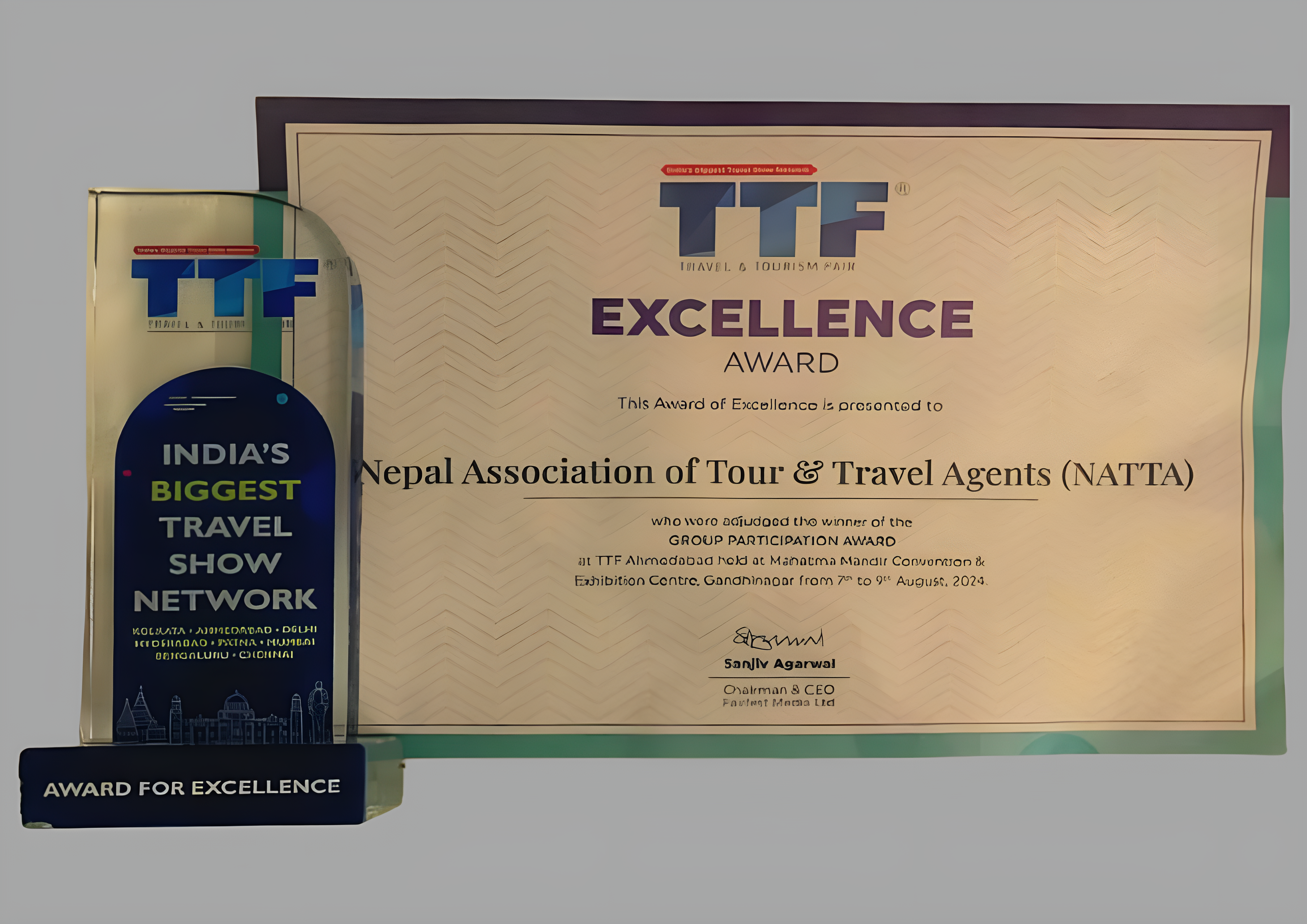 NATTA Wins Group Participation Award at TTF Ahmedabad 2024