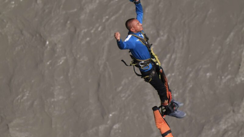 Armed Police Force’s Jumbo Team Experiences Bungee Jumping at The Cliff Nepal