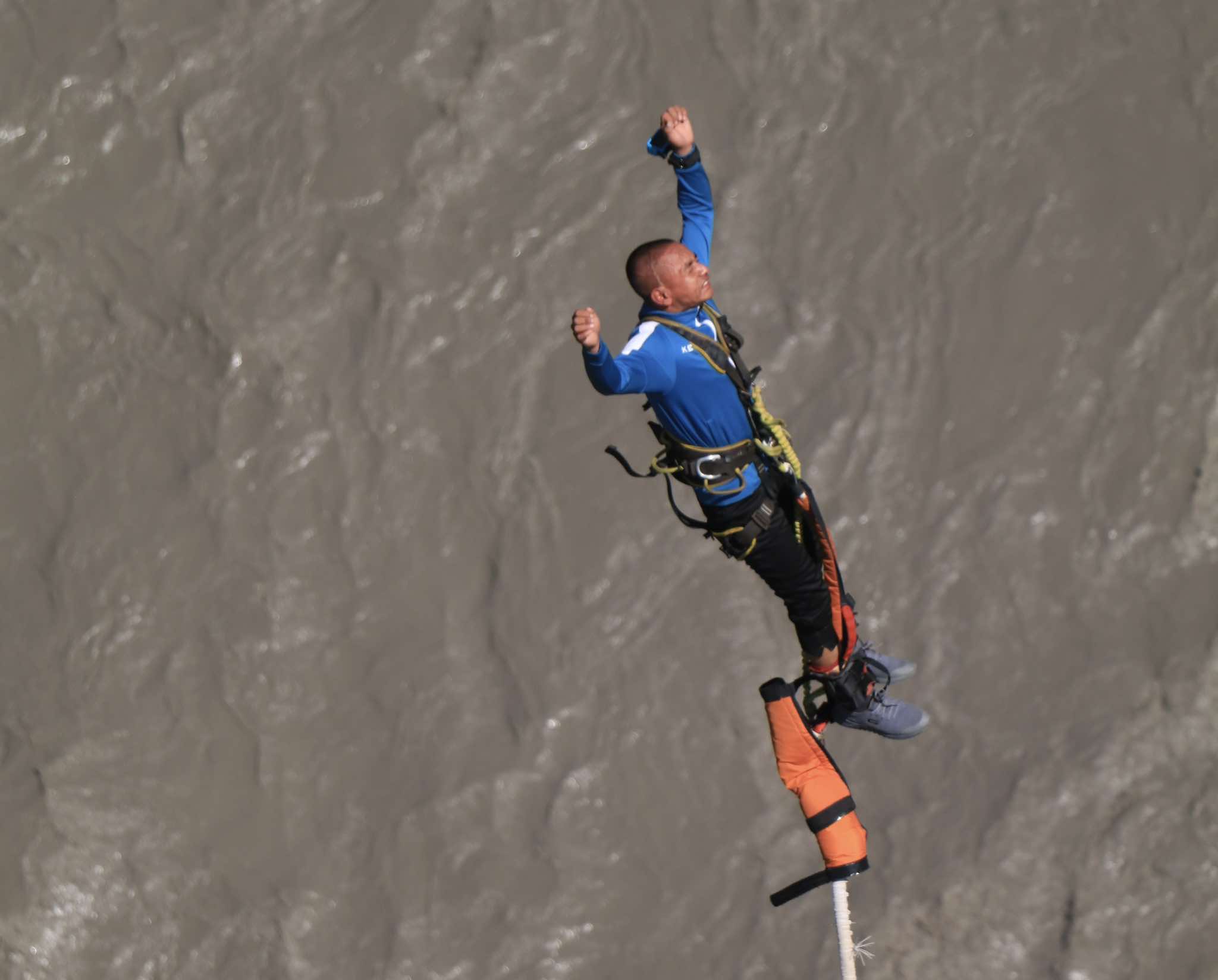 Armed Police Force’s Jumbo Team Experiences Bungee Jumping at The Cliff Nepal