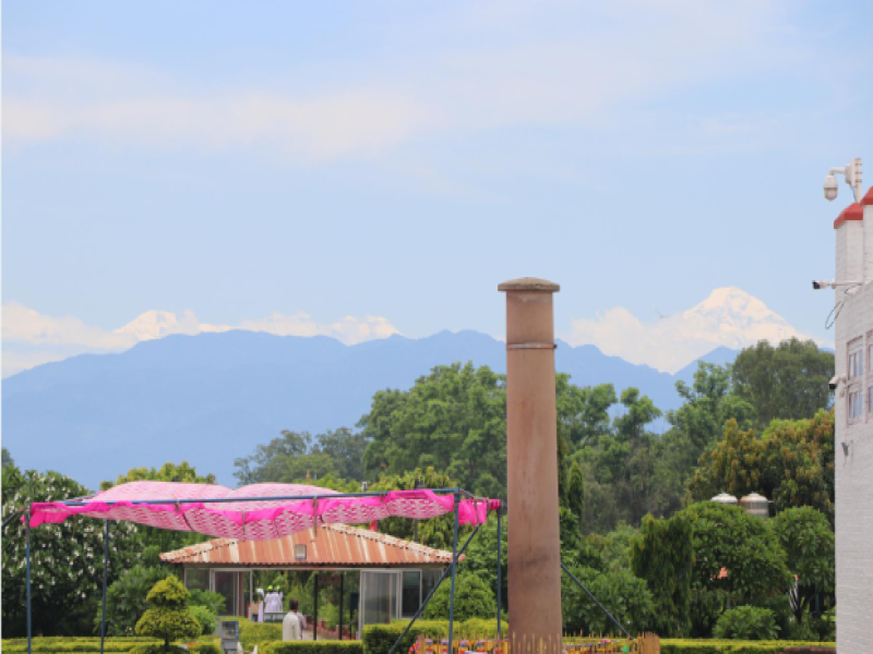 Himalayan Views from Lumbini Delight Visitors