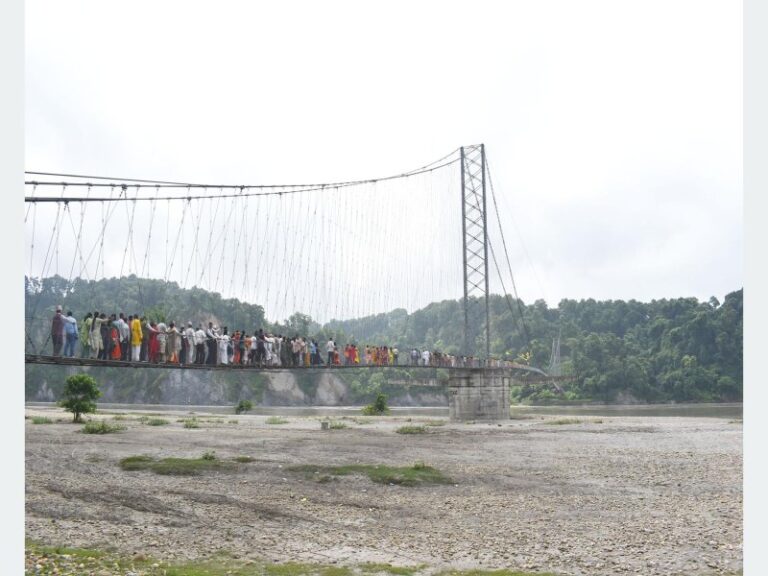 New Suspension Bridge Opens Over Narayani River, Enhances Access to Balmiki Ashram