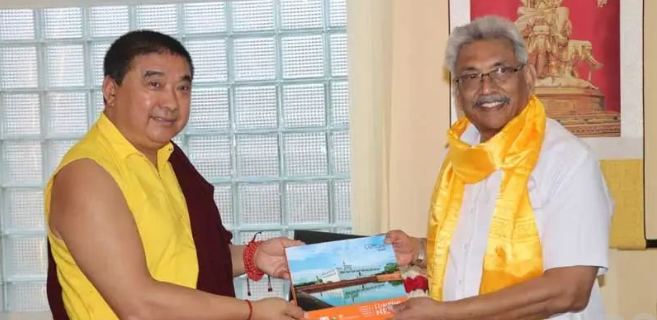 Former Sri Lankan President Gotabaya Rajapaksa Welcomed by Lumbini Development Trust