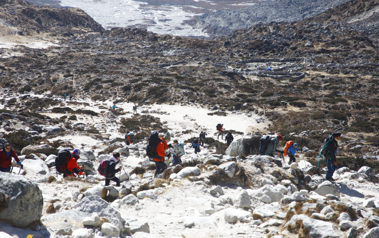 Four Tourists, Including a Foreigner, Rescued from Heavy Snowfall in Everest Region
