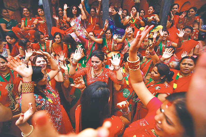 Nepali Hindus Celebrate Haritalika Teej Festival with Fasting, Worship, and Cultural Traditions