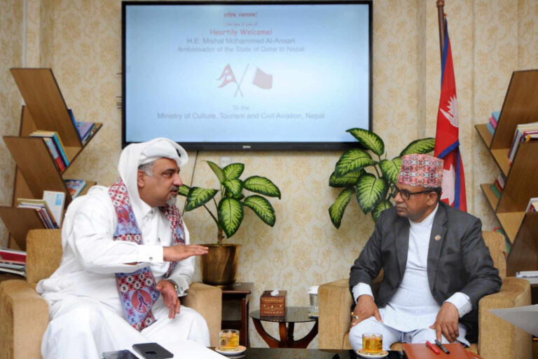 Qatari Ambassador Pays Courtesy Call on Minister for Culture, Tourism, and Civil Aviation