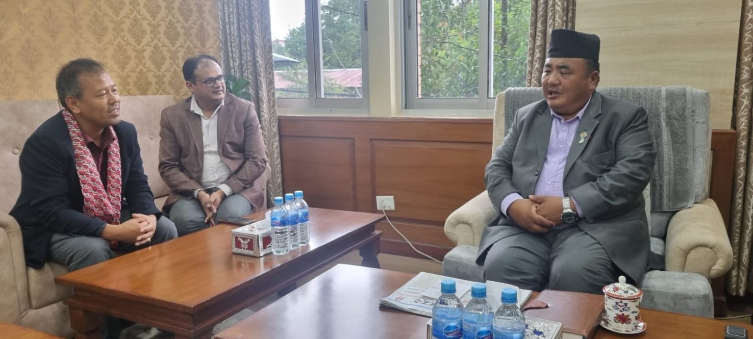 Newly Elected Senior Vice President Karma Sherpa Urges Defense Minister to Address Flood-affected Thame Village Reconstruction