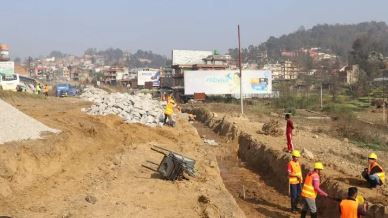 Road Expansion on Araniko Highway from Sanga to Dhulikhel Faces Delays Due to Rain and Local Obstructions