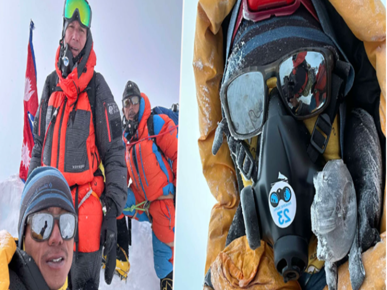Prakash Gurung Successfully Summits Manaslu