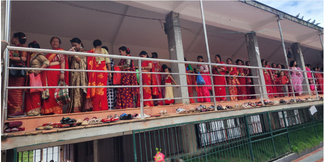 Devotees Flock to Major Shiva Temples in Bhaktapur for Haritalika Teej