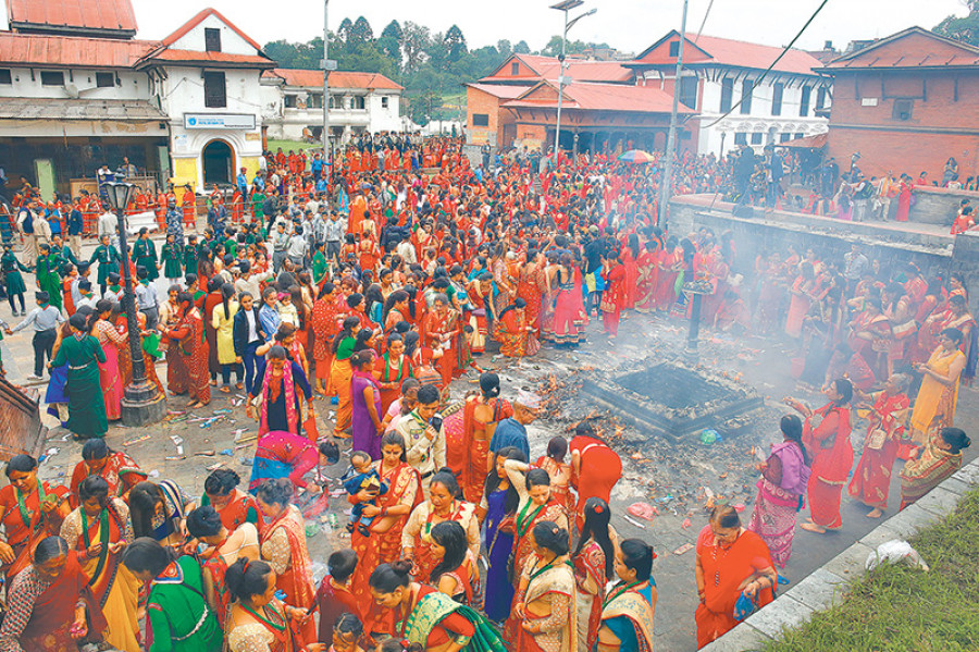 Pashupati Nath Temple Prepares for Haritalika Teej Festival