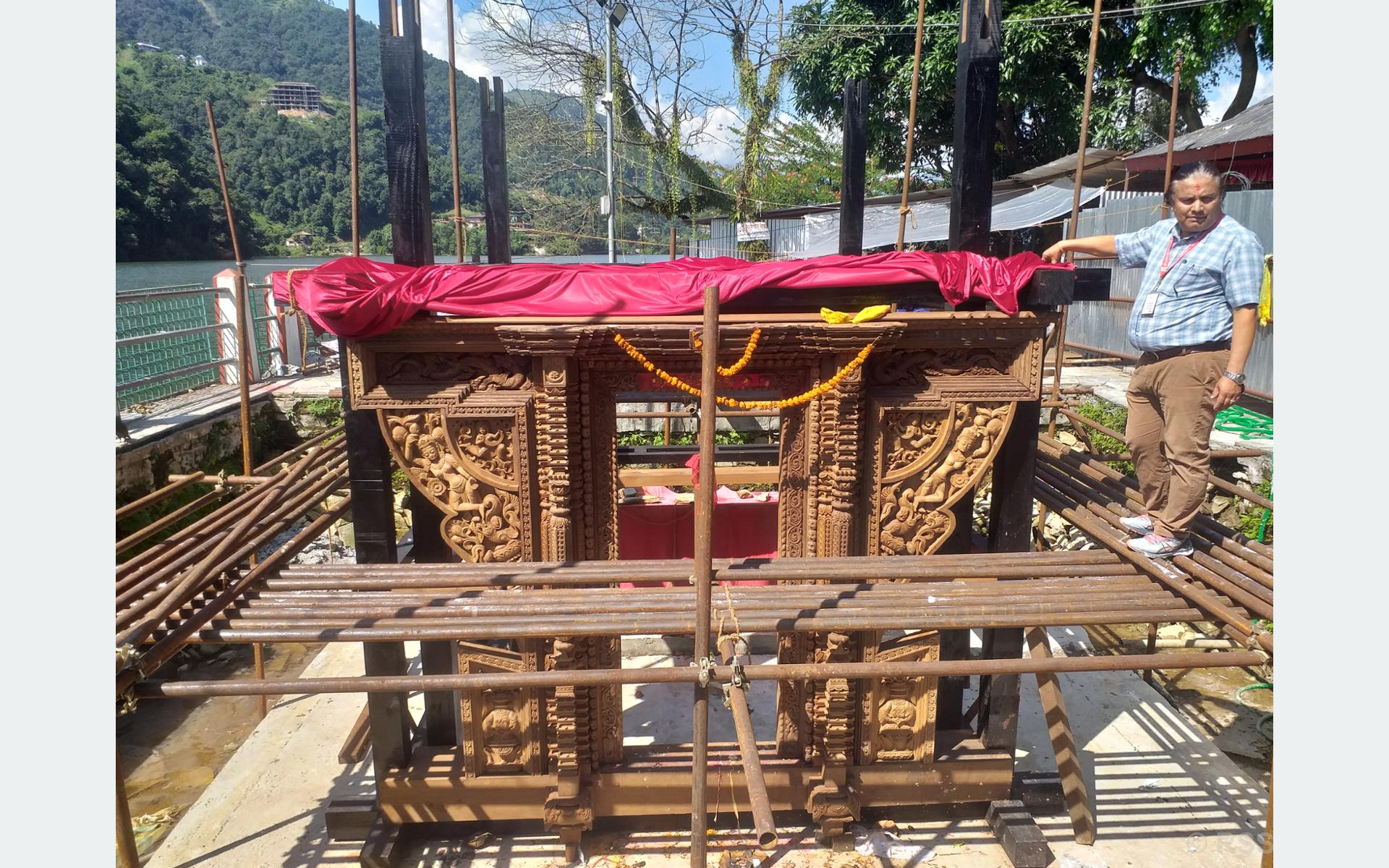 Reconstruction of Tal Barahi Temple in Pokhara Accelerates