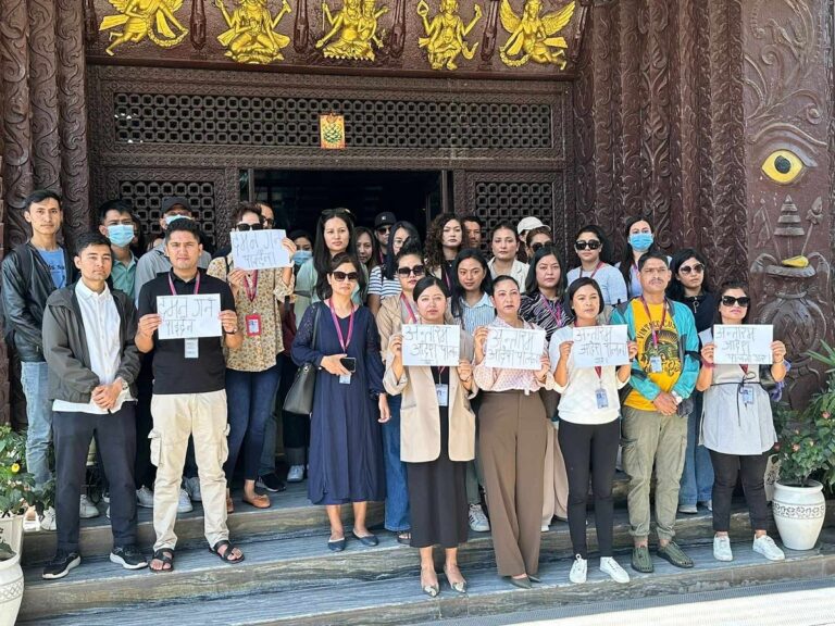 Nepal Airlines Employees Protest Against Discrimination