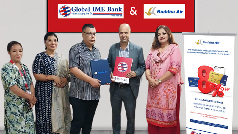 Global IME Bank Customers to Receive 8% Discount on Buddha Air Tickets