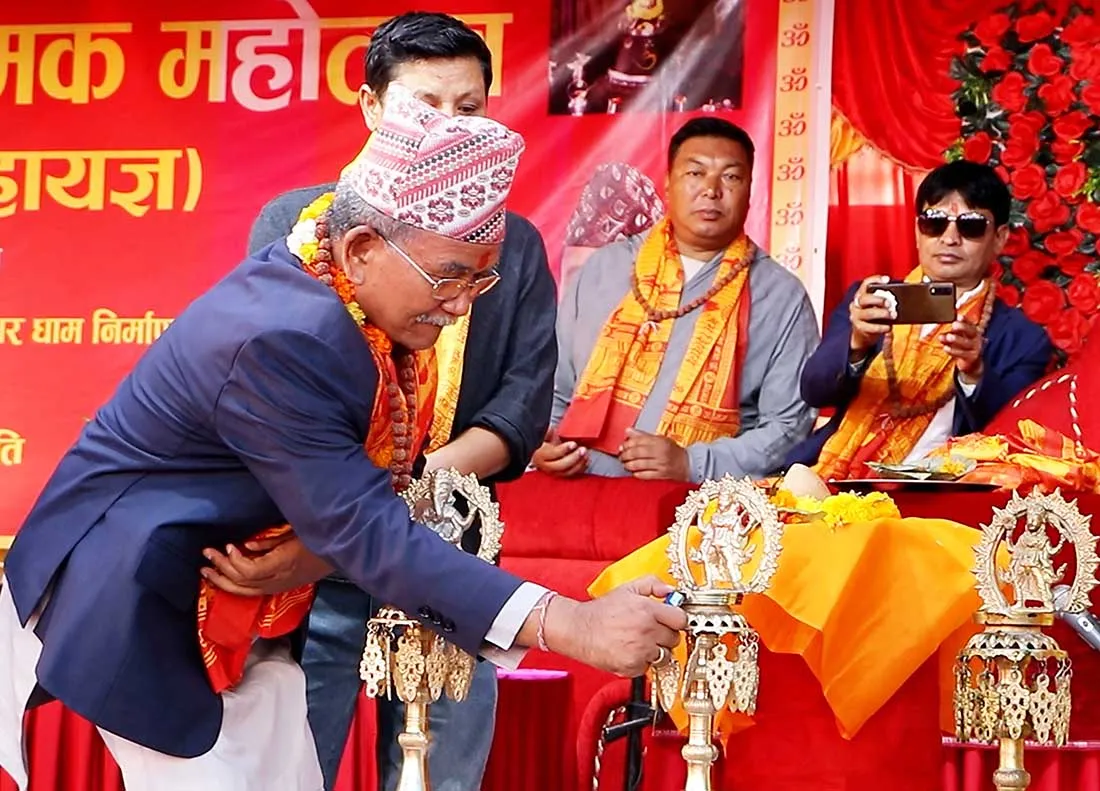 Spiritual Festival Begins in Sunakothi, Lalitpur to Support Reconstruction of Bhringreshwor Mahadev Temple