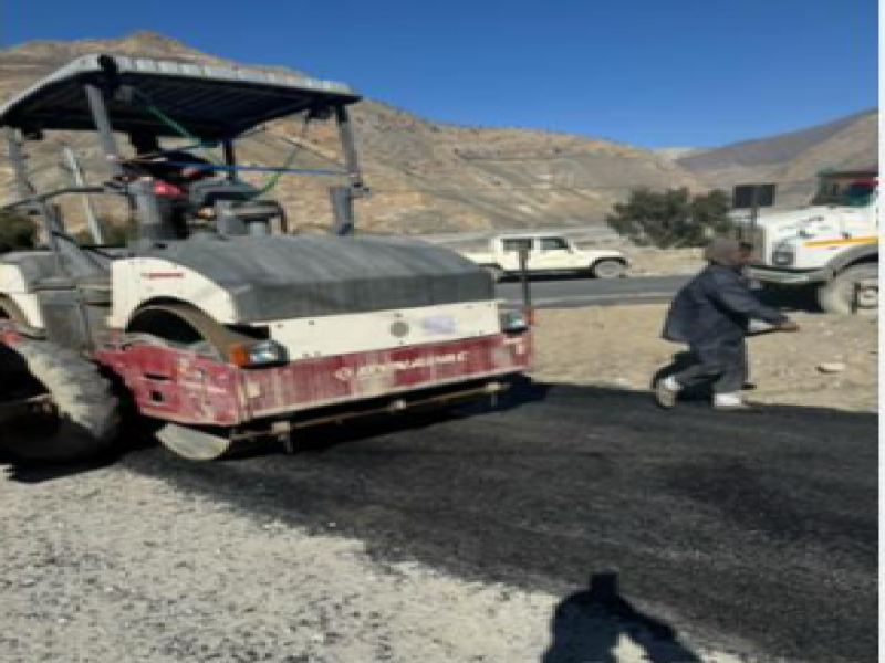 Construction of Blacktopped Chakrapath Road Begins in Mustang