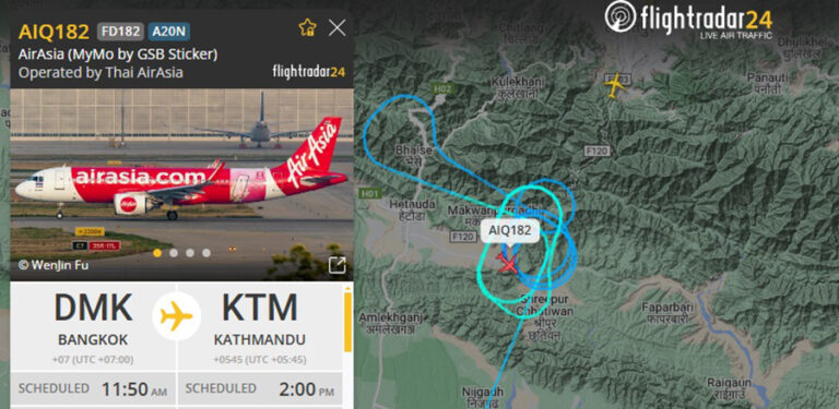 Thai AirAsia Flight Put on ‘Hold’ Above Kathmandu Due to Expired Landing Permit, Exposing Regulatory Gaps