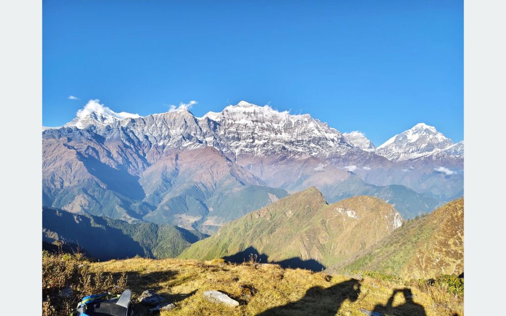Rugachaur’s Beauty: Showcasing Bukipatan and Gurja Himal from Dhorpatan Hunting Reserve