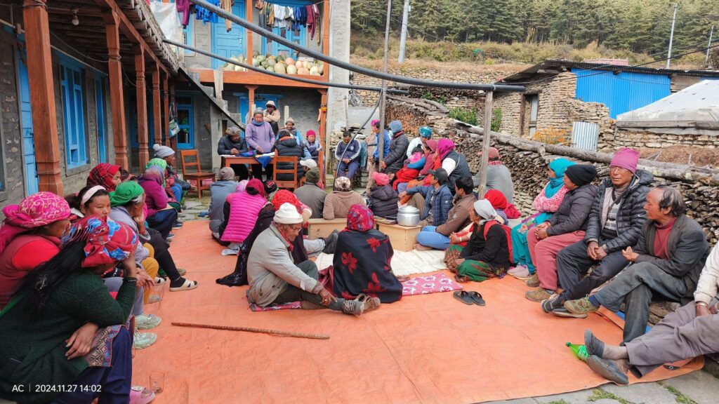 Annual Audit Report Presentation and Flour Mill Distribution in Kunjo, ACAP Jomsom