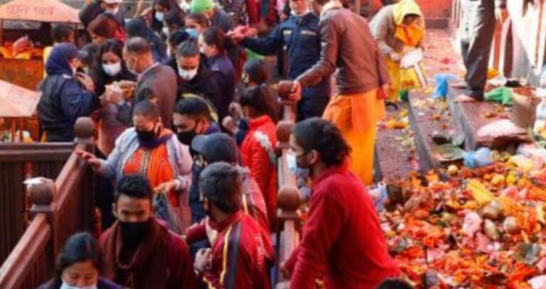 Devotees Flock to Changunarayan Temple on Haribodhani Ekadashi in Bhaktapur