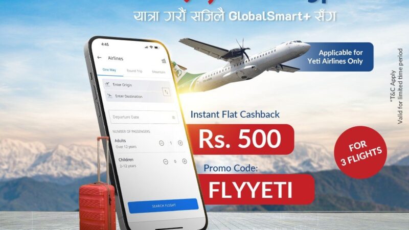 Global IME Bank Launches Cashback Offer for Yeti Airlines Ticket Purchases