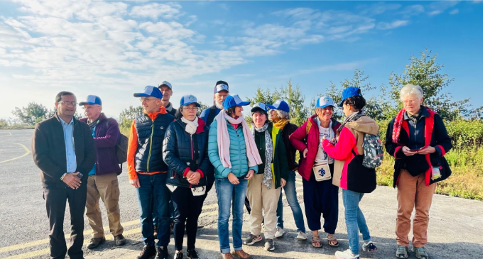 French Tourists Land at Resunga Airport in Gulmi, Begin Their Journey