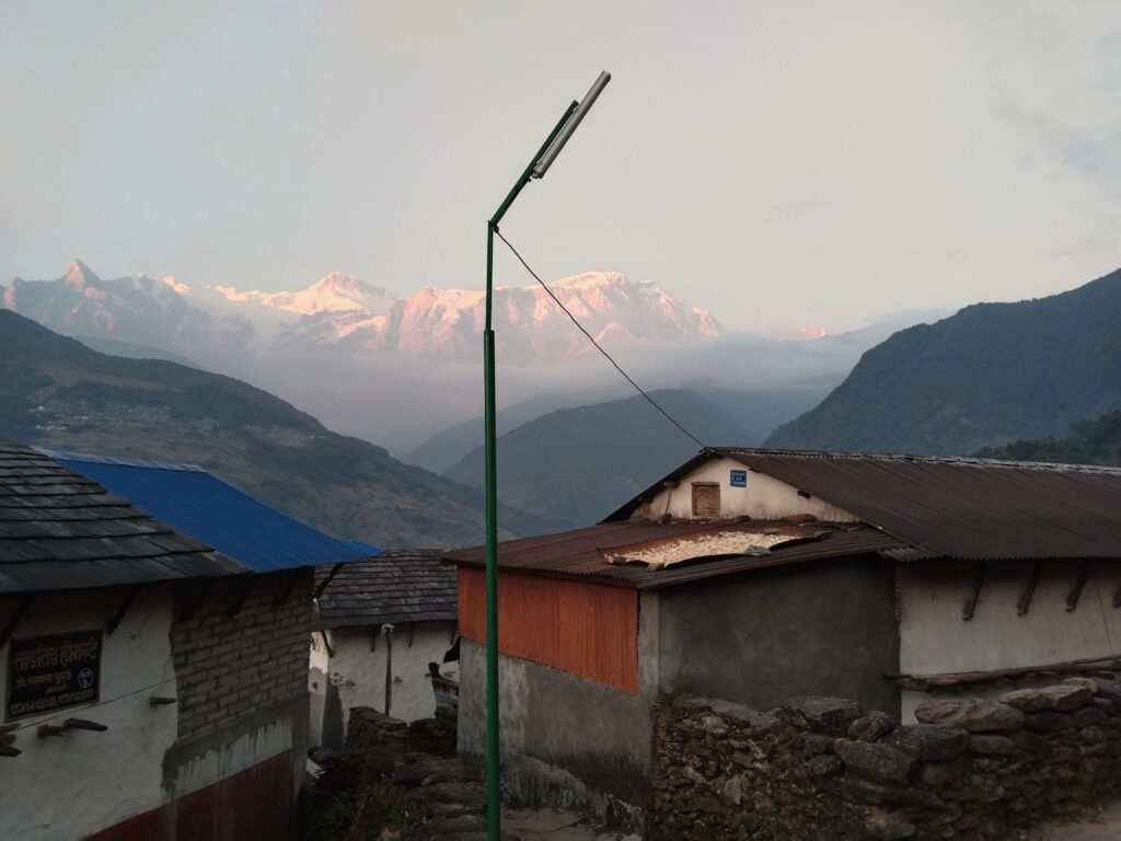 Street Lights Installed Along Tangting Village Trek Route