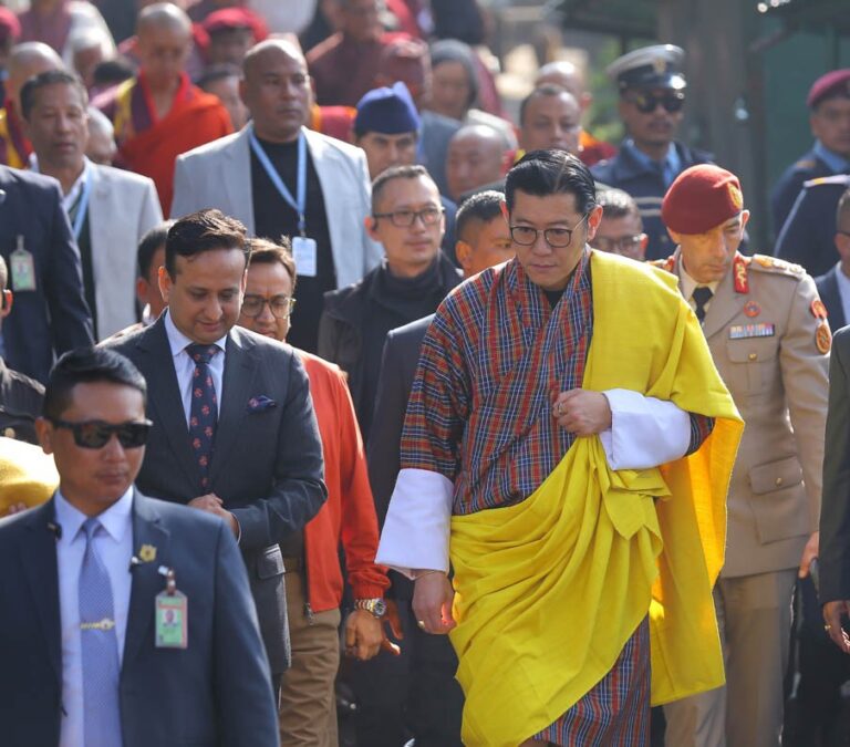 Bhutanese King Wangchuk Visits Kathmandu’s Swayambhunath