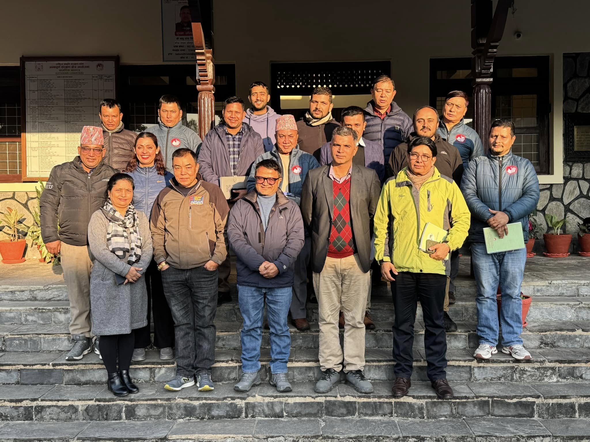National Trust for Nature Conservation Officials Visit ACAP Office in Pokhara