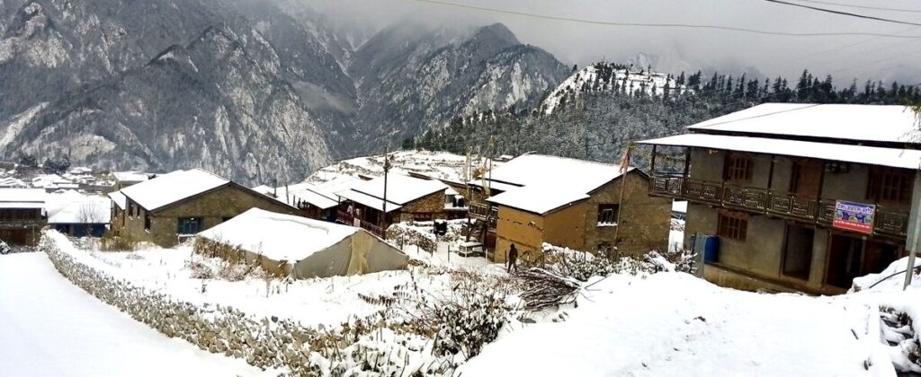 First Snowfall of the Year Blankets Humla District