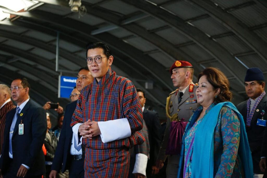 Bhutanese King Visits Swayambhunath, Observes Kathmandu Valley’s Panorama