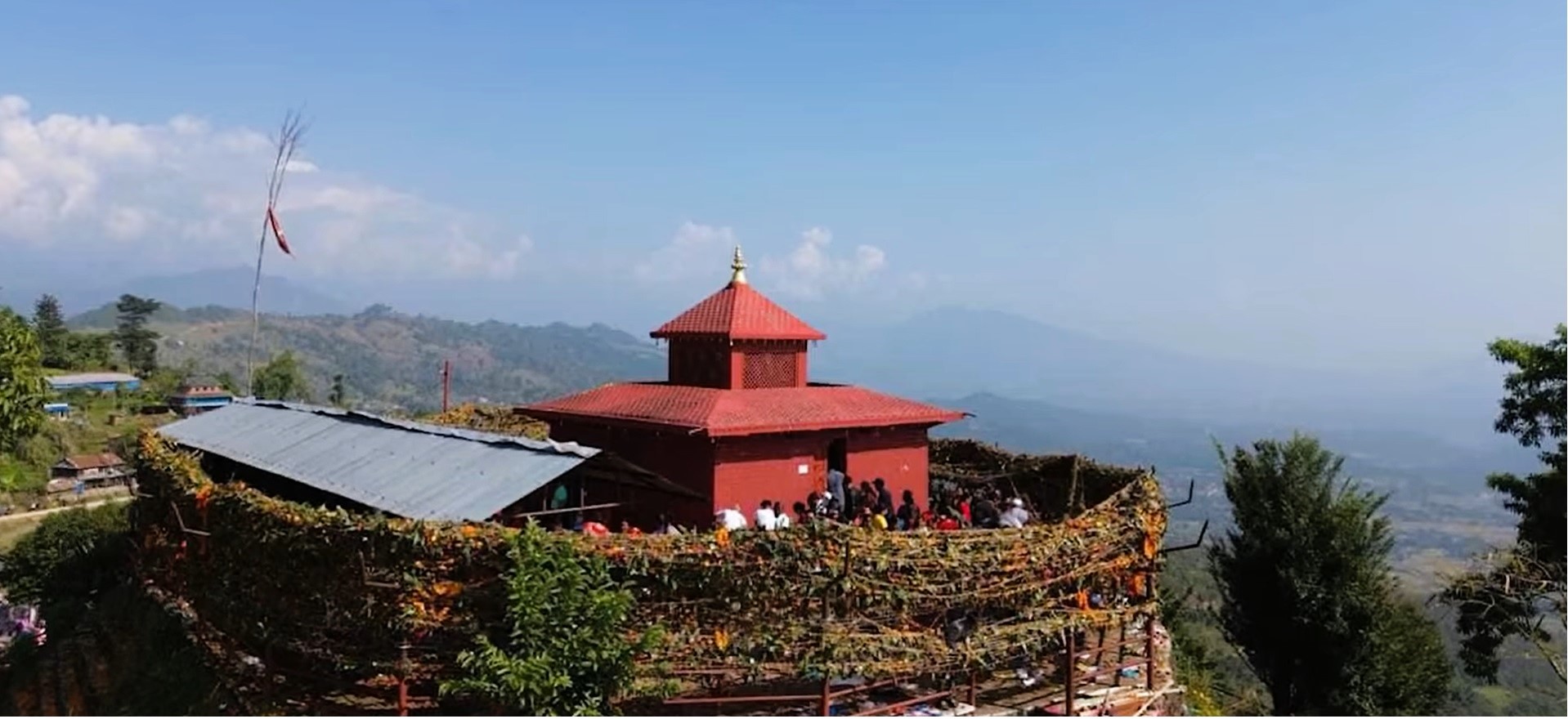 Tanahun’s Thanimai Temple Hosts Religious Rituals with Flower Palanquins in the Final Mangalbar of Mangsir
