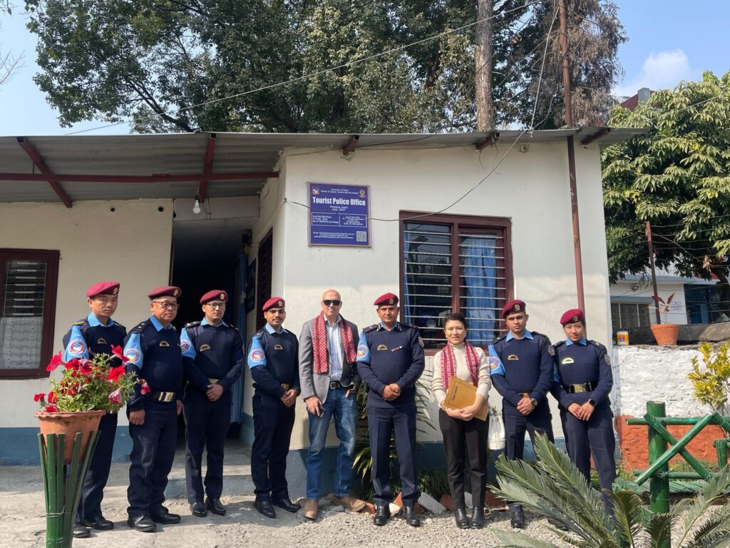 U.S. Officials Visit Tourist Police Office in Pokhara, Applaud Safety Efforts