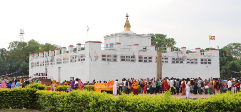 Around 300 Thai Monks Embark on Peace Walk from Lumbini to Ramagram Stupa