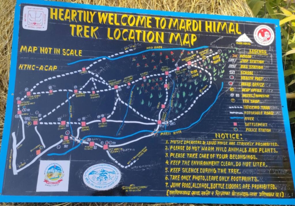 NTNC-ACAP Lwang Undertakes Information Board Revision along Mardi Himal Trek