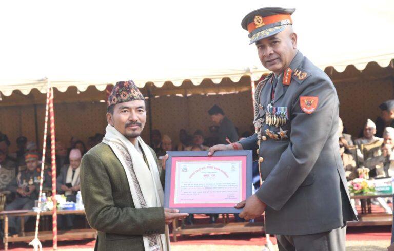 World-Record-Holding Mountaineer Mingma David Sherpa Honored by Armed Police Force