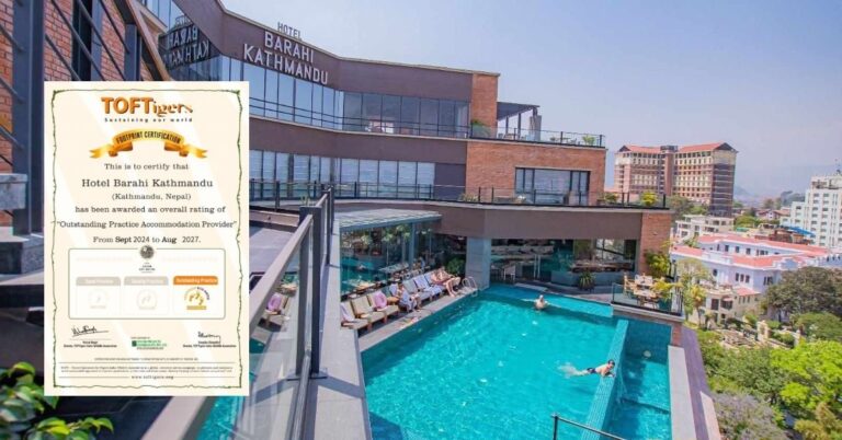 Barahi Hotel Kathmandu Earns ‘Eco Footprint’ Certification for Sustainable Practices