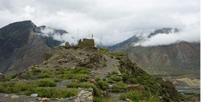 Historical Gharphojong Fort in Mustang in Ruins Due to Lack of Preservation