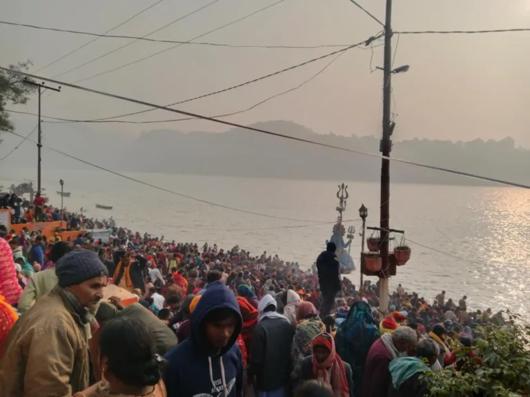 Thousands of Devotees Gather at Triveni Dham for Maghe Aunsi Holy Bath