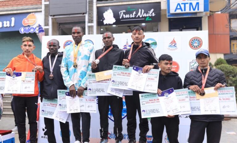Kenyan Runner Wilson Cheruiyot Sets New Record at 19th Pokhara Marathon