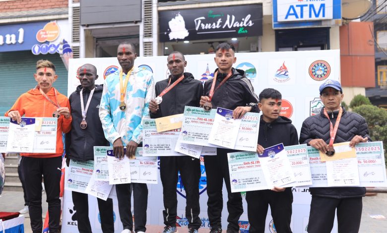 Kenyan Runner Wilson Cheruiyot Sets New Record at 19th Pokhara Marathon