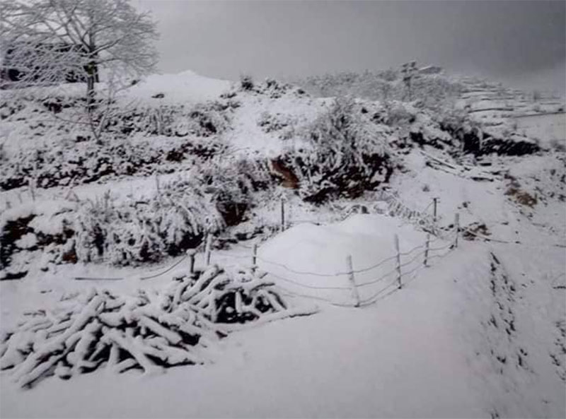Snowfall Turns Northern Gorkha into a Winter Wonderland Amid Harsh Challenges